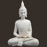 Weisser Meditations-Buddha Höhe: 40 cm